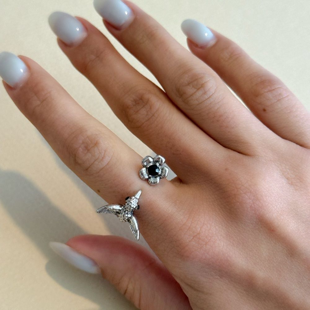 Silver Hummingbird Ring N1458 - Picture 5 of 5